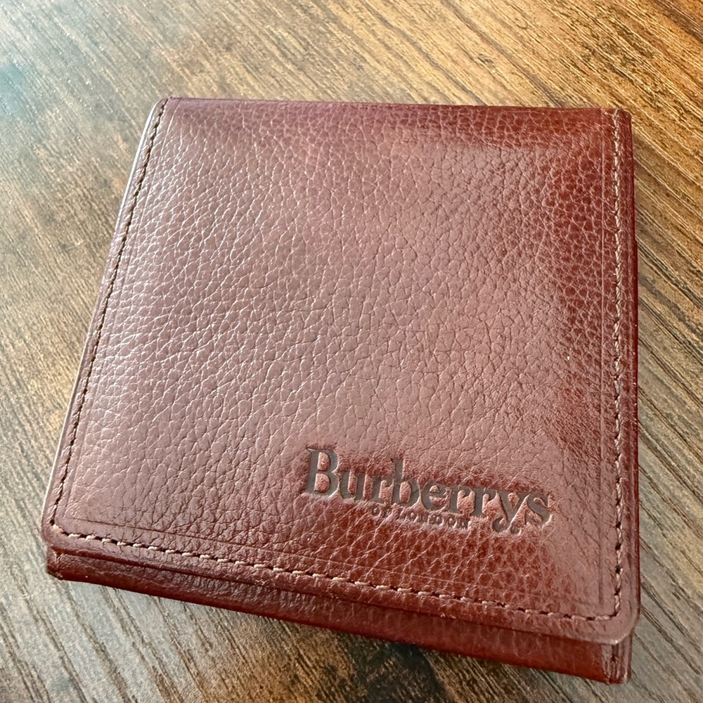 Burberry Brown Leather Wallet — Coin wallet
